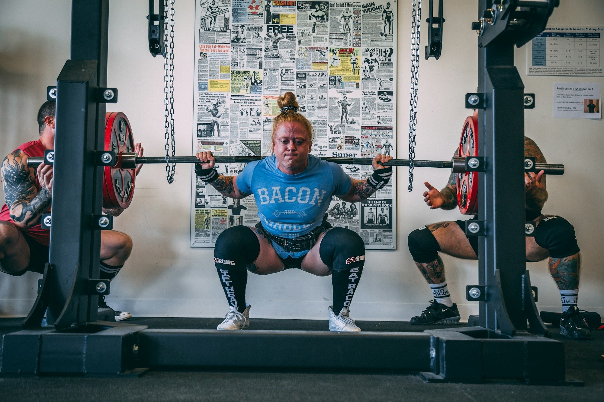Lifting heavy weights during a cut