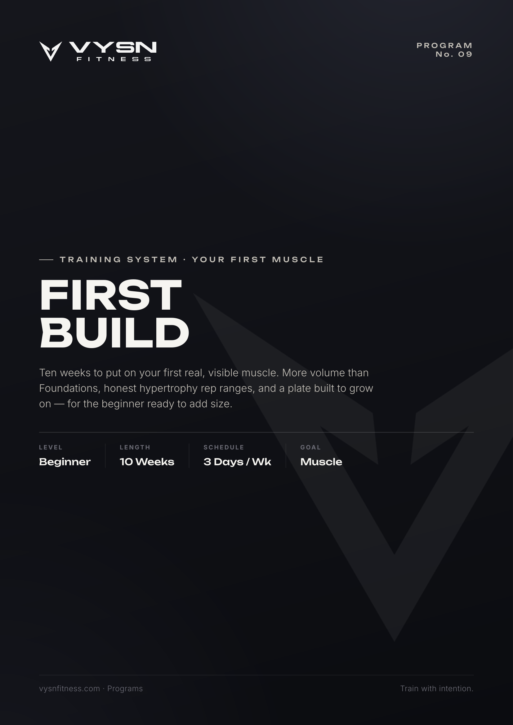 First Build — Program cover